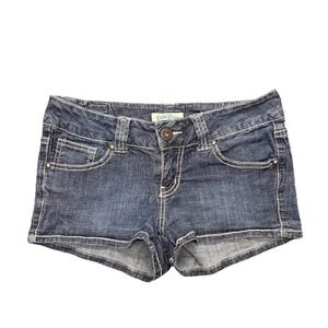 Vintage Y2K Paris Blues Micro Mini Denim Shorts Low Rise Daisy Dukes Size 3